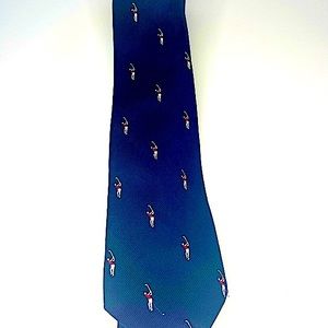 Vintage Pintail golfer tie. Navy. 3” wide.polyester/Silk.